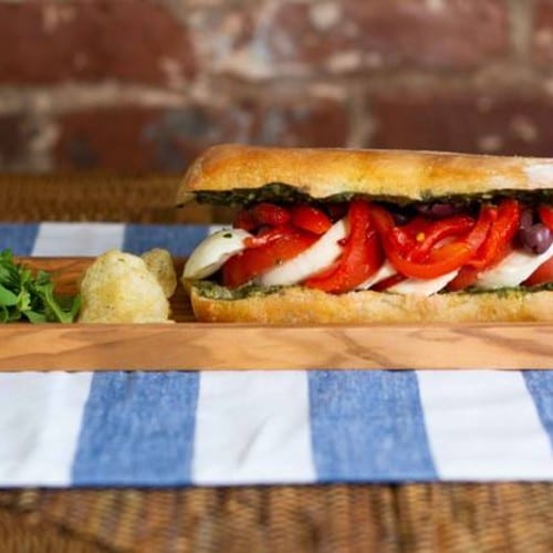 The Shop's Caprese Sandwich.