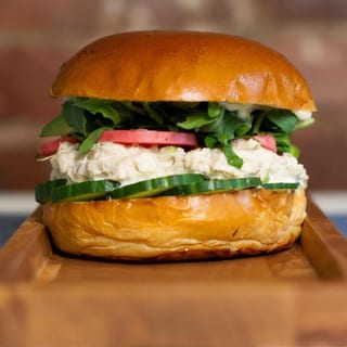 Tuna Salad on Brioche Sandwich